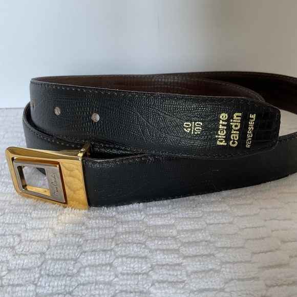Pierre Cardin Reversible Belt Size 40 Unisex Brown/Black - Picture 6 of 15